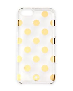le pavillion polka dot resin iPhone 5 case, clear/gold   kate spade new york  