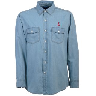 Antigua Los Angeles Angels of Anaheim Mens Long Sleeve Chambray Shirt   Size: