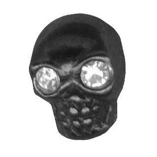 Black Skull Cartilage Earring 14g 5/16 inch BioFlex Labret Stud Lip Ring Push In Monroe Piercing Jewelry 14 gauge Earring Body Jewelry Valentines Day Gift For Him or Her: Jewelry