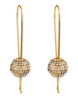 24k Gold Plated Crystal Sphere Earrings   Vita Fede   Gold (24K )