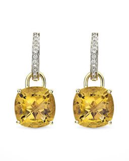 Eternal 18k Gold Citrine Diamond Earrings   Kiki McDonough   Gold (18k )