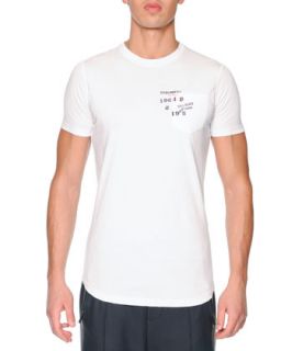 Mens Logo Pocket Jersey Tee, White   Dsquared2   White (SMALL)