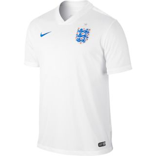 NIKE Mens 2014 England Stadium Home Short Sleeve Soccer Jersey   Size: L, White