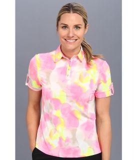 DKNY Golf Floral Print S/S Top Womens Short Sleeve Pullover (Multi)