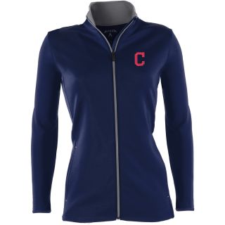 Antigua Cleveland Indians Womens Leader Jacket   Size: Small, Navy/silver (ANT