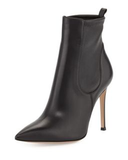 Stretch Leather Ankle Boot, Black   Gianvito Rossi   Black (35.0B/5.0B)