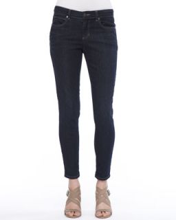 Organic Soft Stretch Skinny Jeans, Womens   Eileen Fisher   Washed indigo (16W)