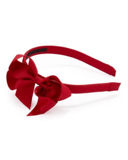 Grosgrain 3D Bow Headband, Cranberry   Bow Arts   Cranberry