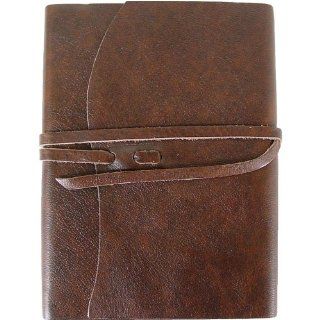 Cavallini & Co. Chocolate Brown Roma Lussa Leather Journal 6 X 8   Desk Sets