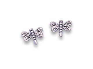 Heather Needham, Silver Dragonfly Stud Earrings Jewelry