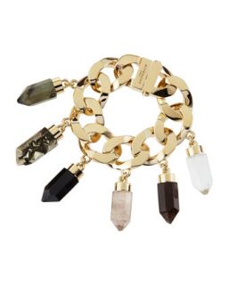 Point Crystal Charm Bracelet   Givenchy   Gold