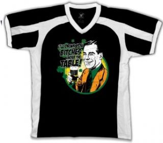I'll Drink You Bitches Under The Table Mens Drinking Sport T shirt, Funny Trendy Irish Beer Drinking Men's Sports Tee: Clothing