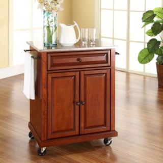 Crosley Stainless Steel Top Portable Kitchen Cart/Island   Kitchen Islands and Carts