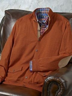 Paul Fredrick Men's Wool Blend Mock Collar Cardigan Sweater Rust 4xl Tall at  Mens Clothing store