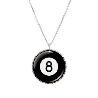 Necklace Circle Charm 8 Ball Pool Billiards: Artsmith Inc: Jewelry