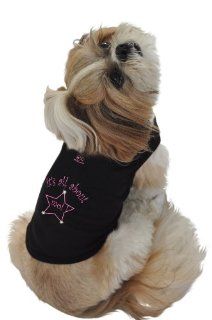 Ruff Ruff and Meow Dog Tank Top, Its All About Moi, Black, Extra Small : Pet Dresses : Pet Supplies