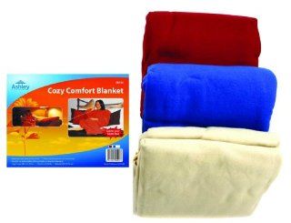 Cozy Comfort Bed / Throw Blanket x 12 Red/Blue/Cream Keeps Your Hands Free : Sports Fan Throw Blankets : Sports & Outdoors