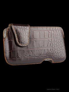 Sena 156527 Laterale  Leather  Holster for iPhone 4 & 4S   Holster   Retail Packaging   Croco Brown: Cell Phones & Accessories
