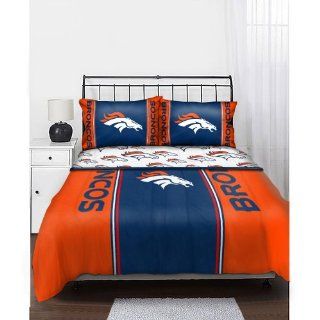 NFL Denver Broncos Queen Bedding Set : Sports Fan Bed In A Bag : Sports & Outdoors