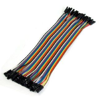 20cm Long F/F Solderless Flexible Breadboard Jumper Cable Wire 40 Pcs: Electronics