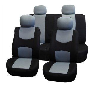 FH FB050114 Univerisal Car Seat Cover Full Set Fb050 Gray/black: Automotive