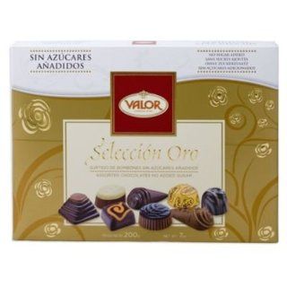 Valor Gold Selection Sugar Free Chocolate Bonbons Gift Box (20 bonbons, 7.1 oz/200 g) : Chocolate Truffles : Grocery & Gourmet Food