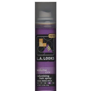 L.A. Looks # 9 Volumizing Hair Spray Mega Mega Hold 1.2 OZ ( Pack of 2 ) : La Looks Mega Mega Hairspray : Beauty