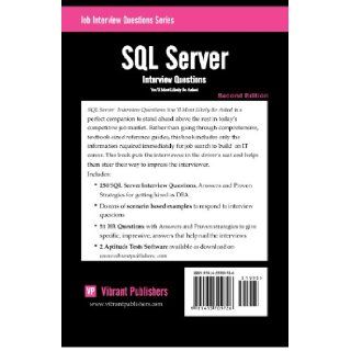 SQL Server Interview Questions You'll Most Likely Be Asked: Vibrant Publishers: 9781453709726: Books