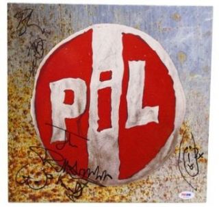 PIL Public Image Ltd Band JOHNNY ROTTEN +3 Signed Autographed Album LP PSA/DNA Entertainment Collectibles