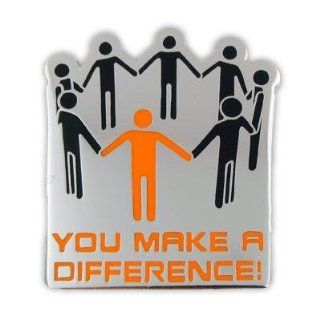 You Make A Difference Lapel Pin: Brooches And Pins: Jewelry