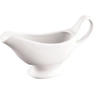 WIN WARE 1 x 215ml (7 1/2oz) Porcelain Gravy Sauce Boat / Holder / Container / Pourer. Spout Makes Pouring and Serving Easier.: Kitchen & Dining