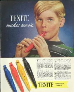 Tenite Plastic makes music Tonette Toy Musical Instrument ad 1939: Entertainment Collectibles