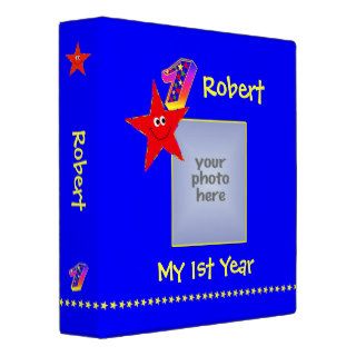 Red Smiley Stars 1st Year Memories Album Binder