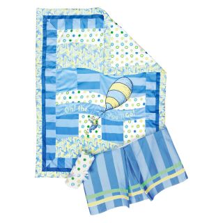 Trend Lab 3 Piece Crib Bedding Set   Dr. Seuss Blue Oh, the Places You'll Go!   Baby Bedding Sets