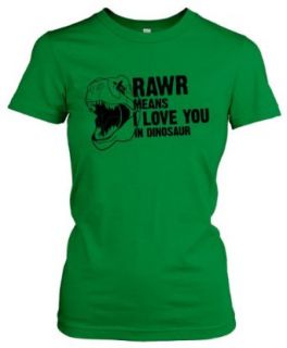 Women's Rawr Means I Love You in Dinosaur T Shirt   Funny Tee for Dino Fans at  Womens Clothing store