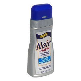 Nair Hair Remover for Men, Extra Strength Roll On Lotion   6 oz: Health & Personal Care