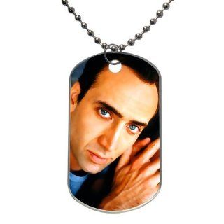 Custom Nicolas Cage Dog Tag ID Necklace 2 Sides DT 005: Jewelry