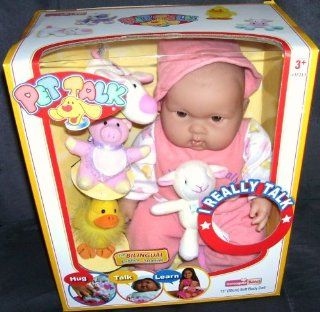 Berenguer PET TALK Bilingual Baby Doll 15": Toys & Games