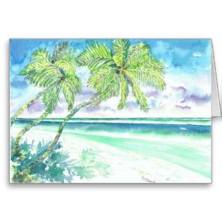 Caribbean Beach Greeting Card