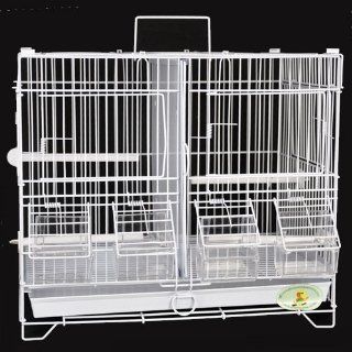 Stackable Interlocking Small Double Breeder Cage with Divider : Birdcages : Pet Supplies