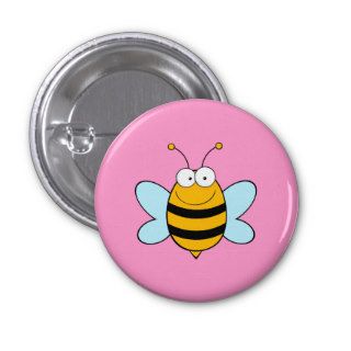 Bee Bees Bug Bugs Insect Cute Cartoon Animal Pinback Button