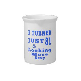 81 birthday designs beverage pitchers