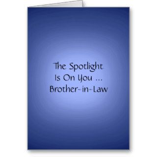Happy Birthday, Brother in law, Blue spotlight Greeting Cards