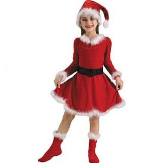 Santa Little Girl Costume   Large (Large) Clothing