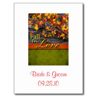 Fall Tree Branch Create Save The Dates Postcards