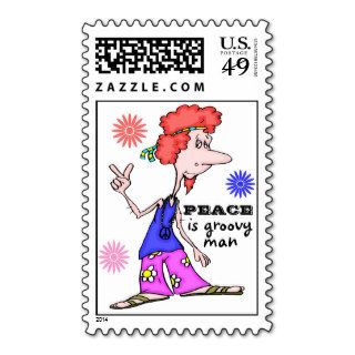 Colorful Hippie 60's Peace Postage