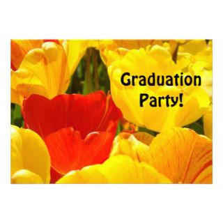 Graduation Party! Invitations Colorful Yellow Red