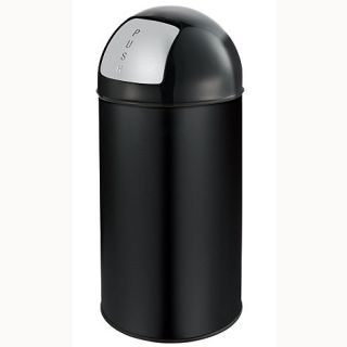 Black 30 litre push bin