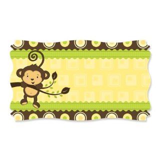 Monkey Neutral   Large Party Favor Stickers (Name tag size   set of 8): Health & Personal Care