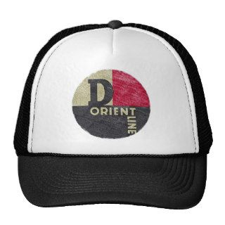 Vintage distressed Orient Image Trucker Hats